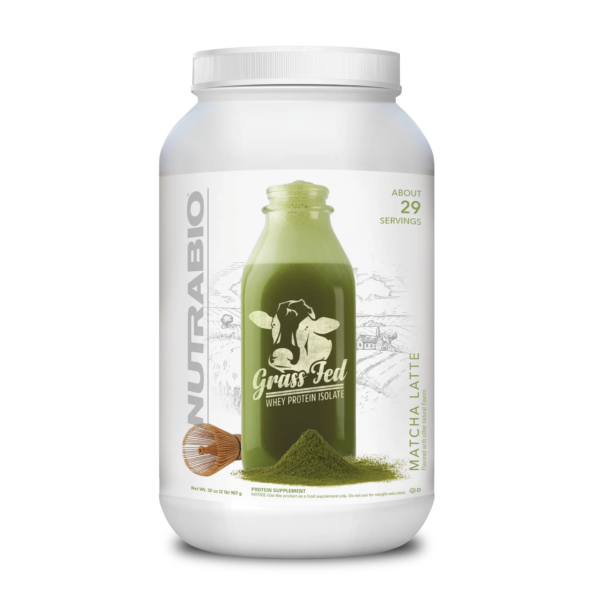 Nutra Bio Grass Fed Whey Protein Isolate