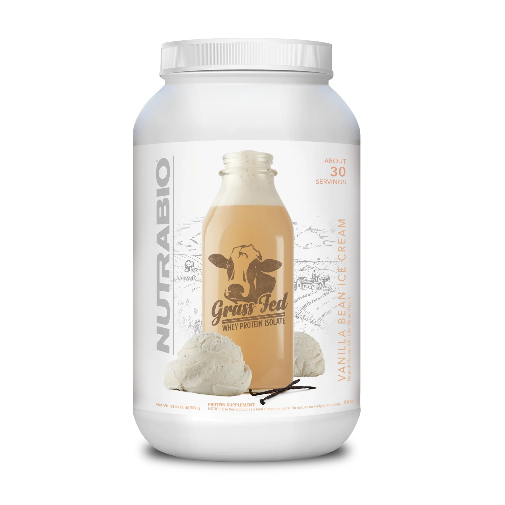 Nutra Bio Grass Fed Whey Protein Isolate