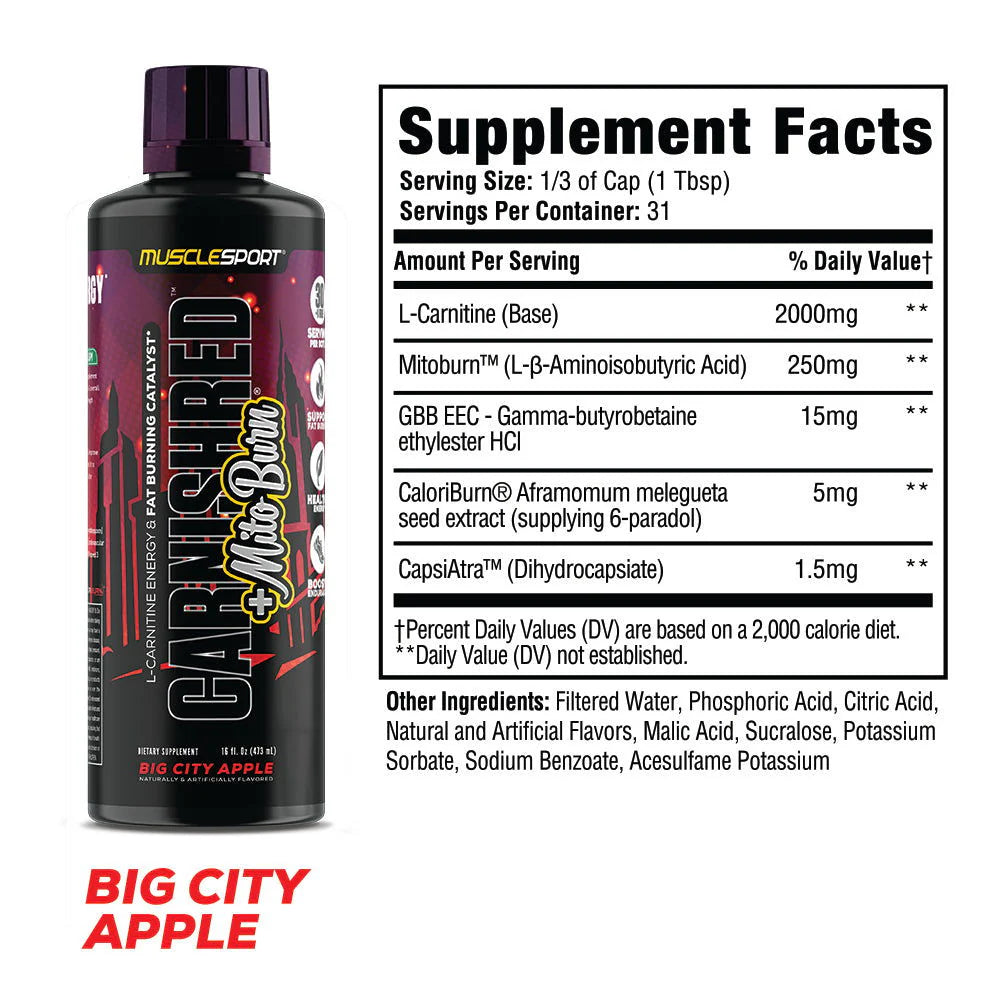CarniShred®+ Mitoburn® 16oz Liquid