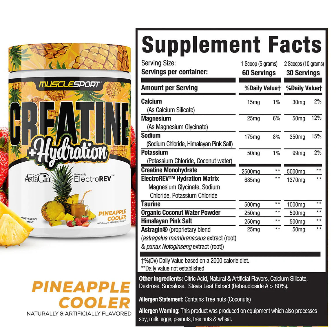 MUSCLE SPORT Creatine + Hydration™ 300 Grams