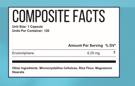Nutrio Enclomiphene - 6.25 mg 120 Capsules