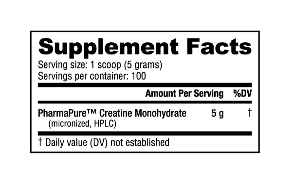 Nutra Bio Creatine Monohydrate Powder 500G - 100 Servings