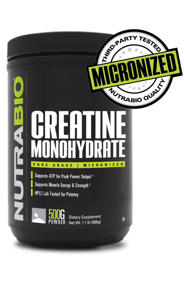 Nutra Bio Creatine Monohydrate Powder 500G - 100 Servings