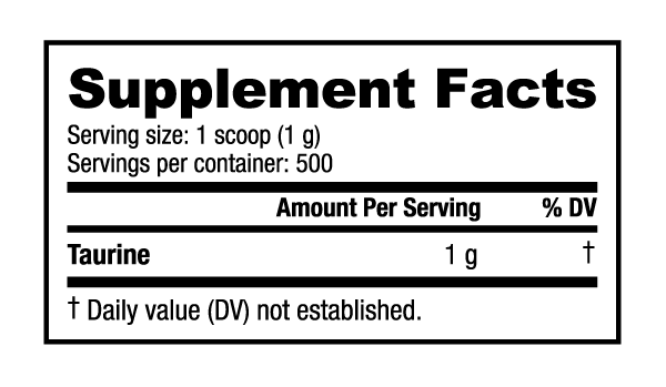 NUTRA BIO TAURINE POWDER 500g