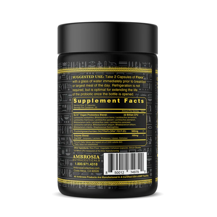 FLORA PROBIOTIC + PREBIOTIC & DIGESTIVE ENZYME