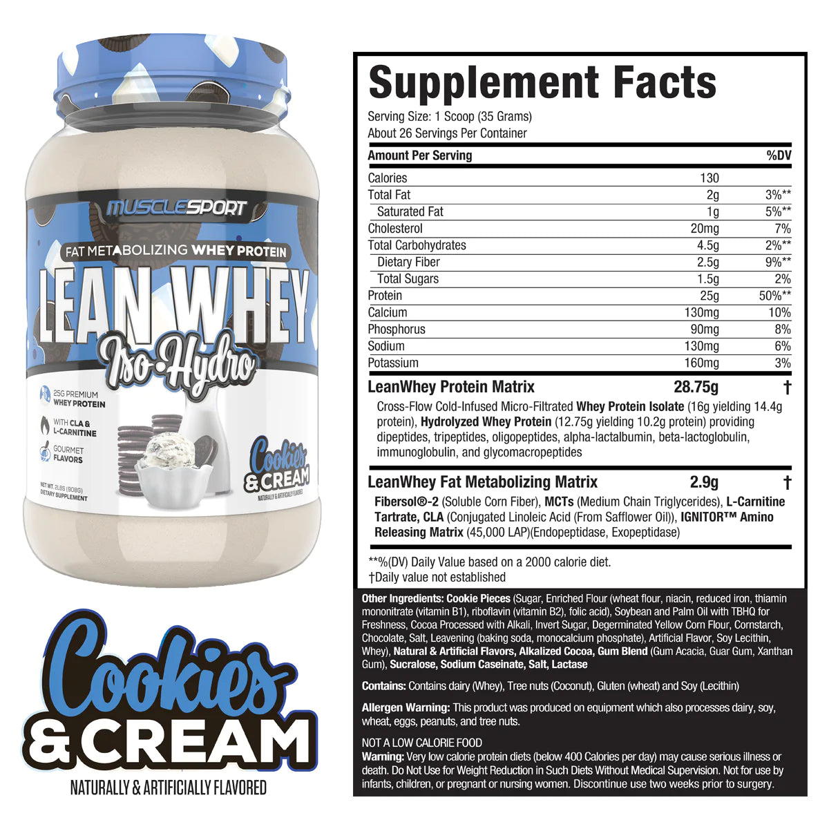 MUSCLE SPORT LEAN WHEY 2lb