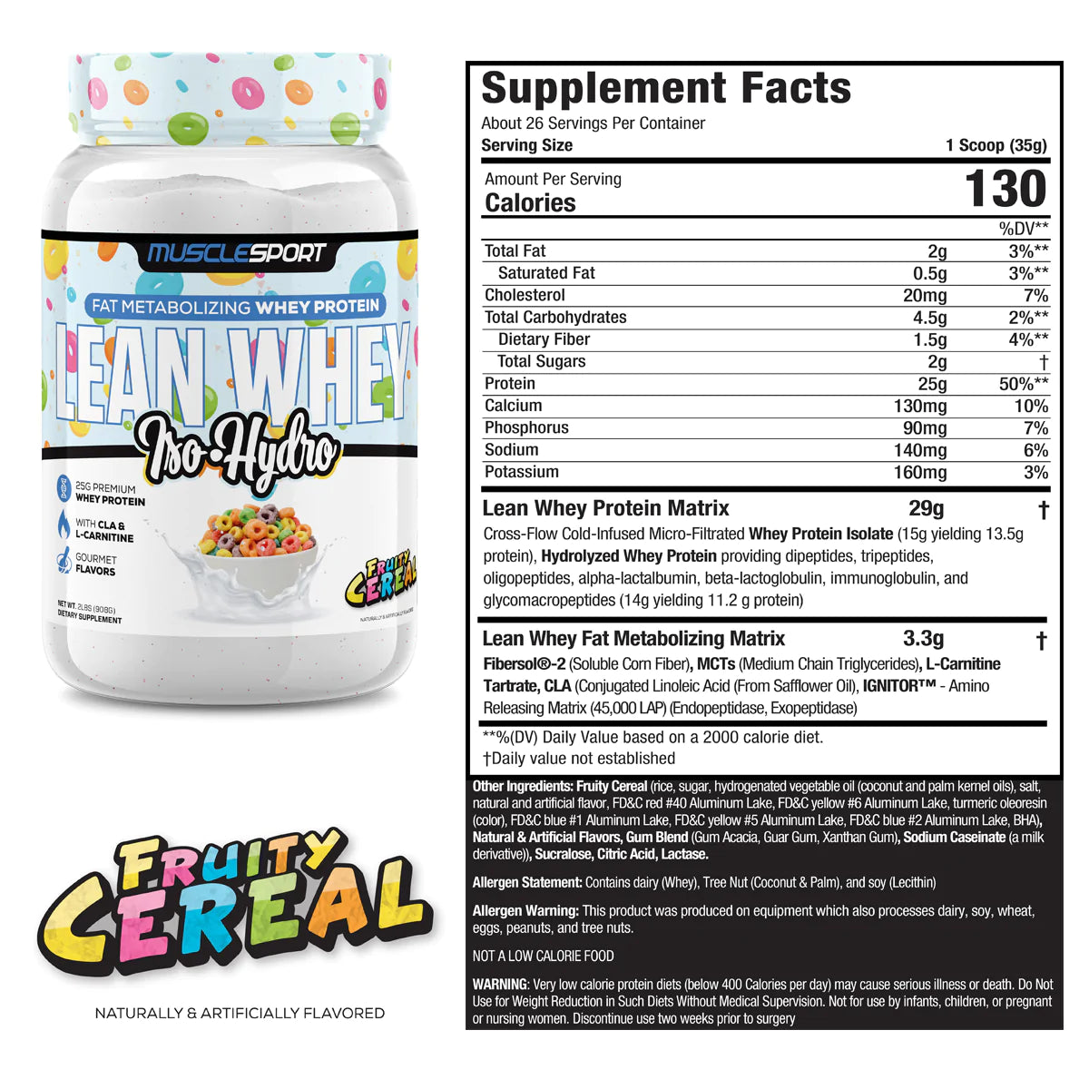 MUSCLE SPORT LEAN WHEY 2lb