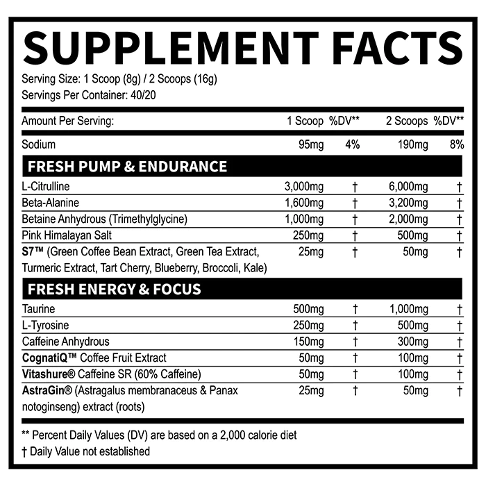 FRESH SUPPS PRE-WORKOUT