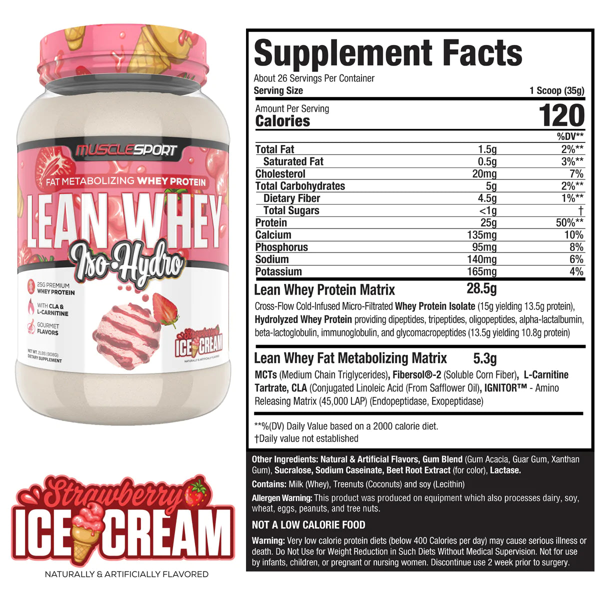 MUSCLE SPORT LEAN WHEY 2lb