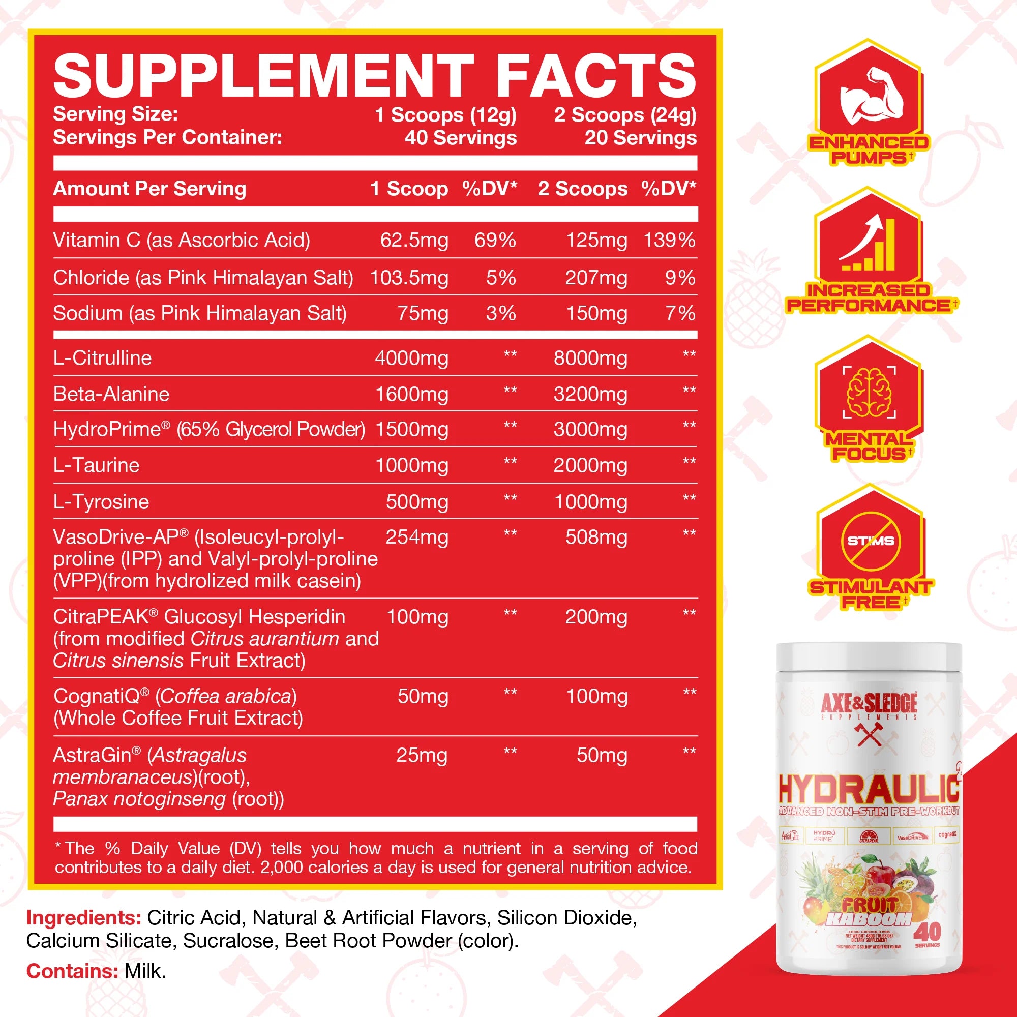 HYDRAULIC V2 // NON-STIM PRE-WORKOUT