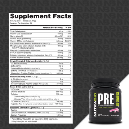 NUTRA BIO PRE Workout