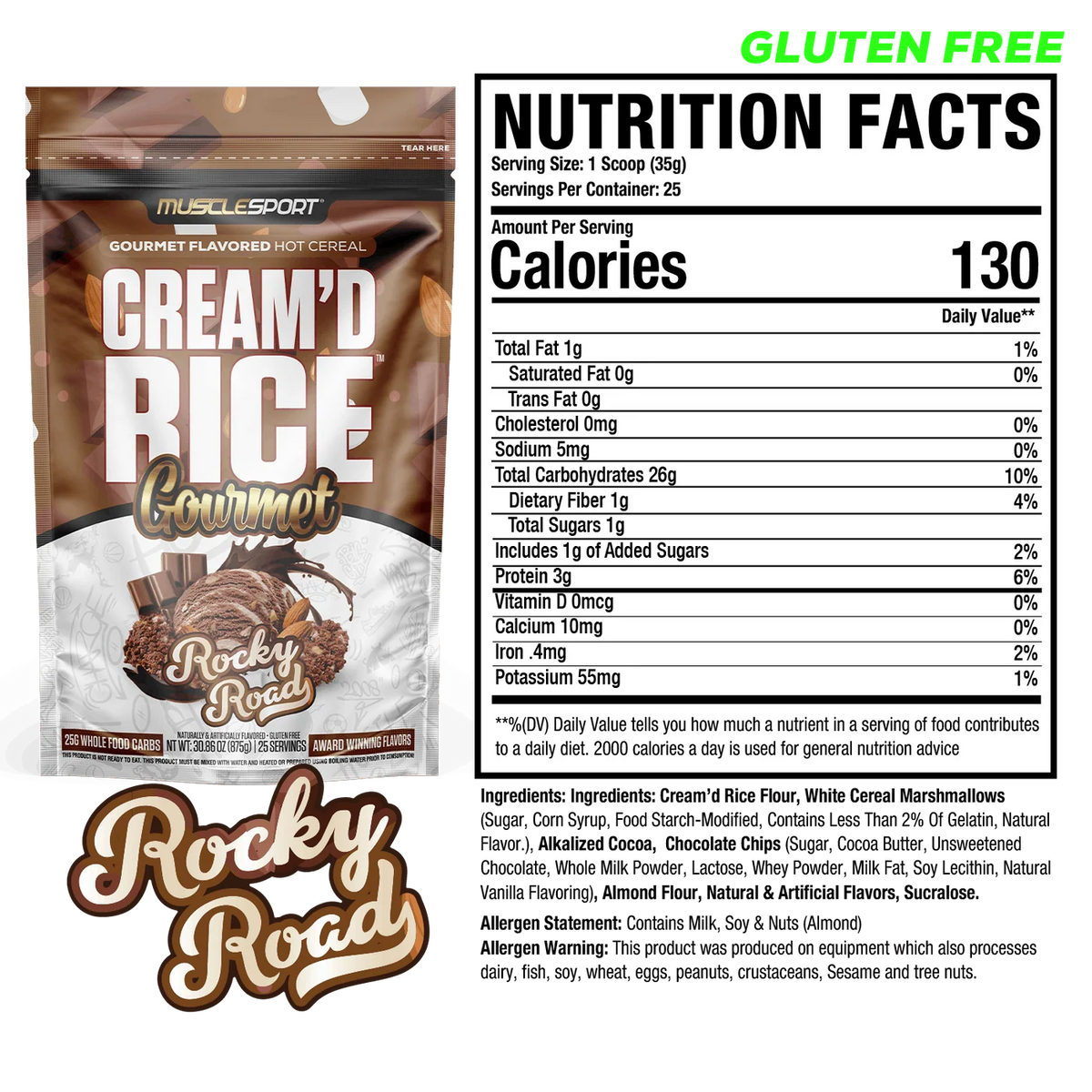 Muscle Sport Cream'd Rice Gourmet - Hot Cereal - 25 Servings