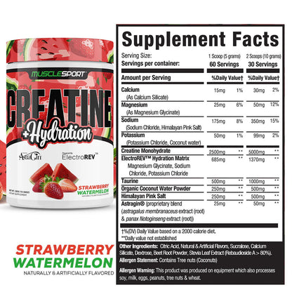 MUSCLE SPORT Creatine + Hydration™ 300 Grams