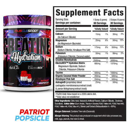 MUSCLE SPORT Creatine + Hydration™ 300 Grams
