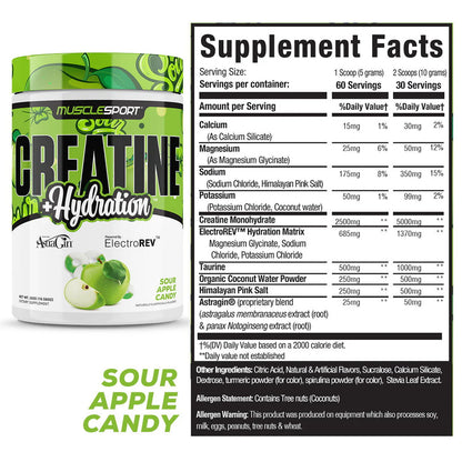 MUSCLE SPORT Creatine + Hydration™ 300 Grams