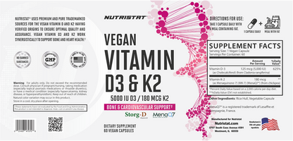 Nutristat Vegan Vitamin D3 & K2