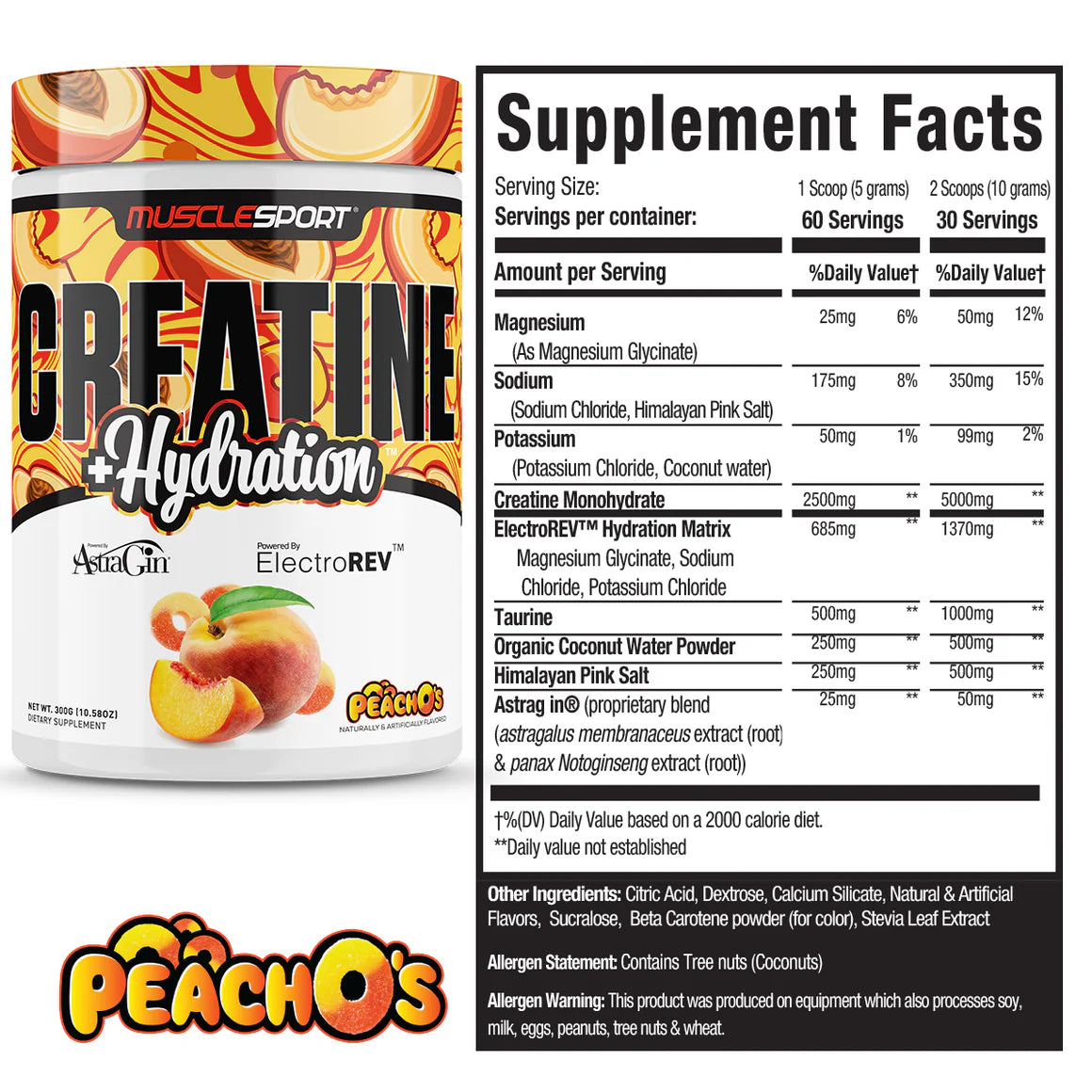 MUSCLE SPORT Creatine + Hydration™ 300 Grams