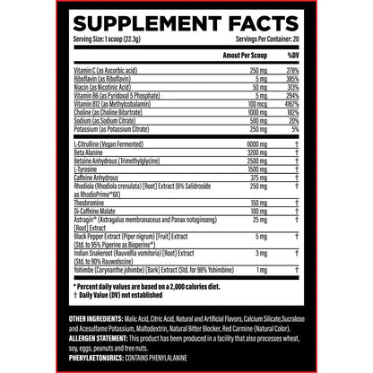 Pitbull Labs Draco High Stim Pre-Workout