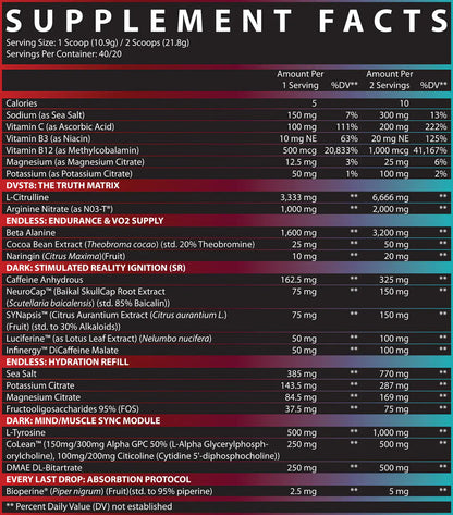 INSPIRED DVST8 DARK PRE-WORKOUT