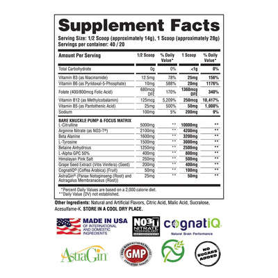 APOLLON Bare Knuckle - Premium Non-Stimulant Pre-Workout