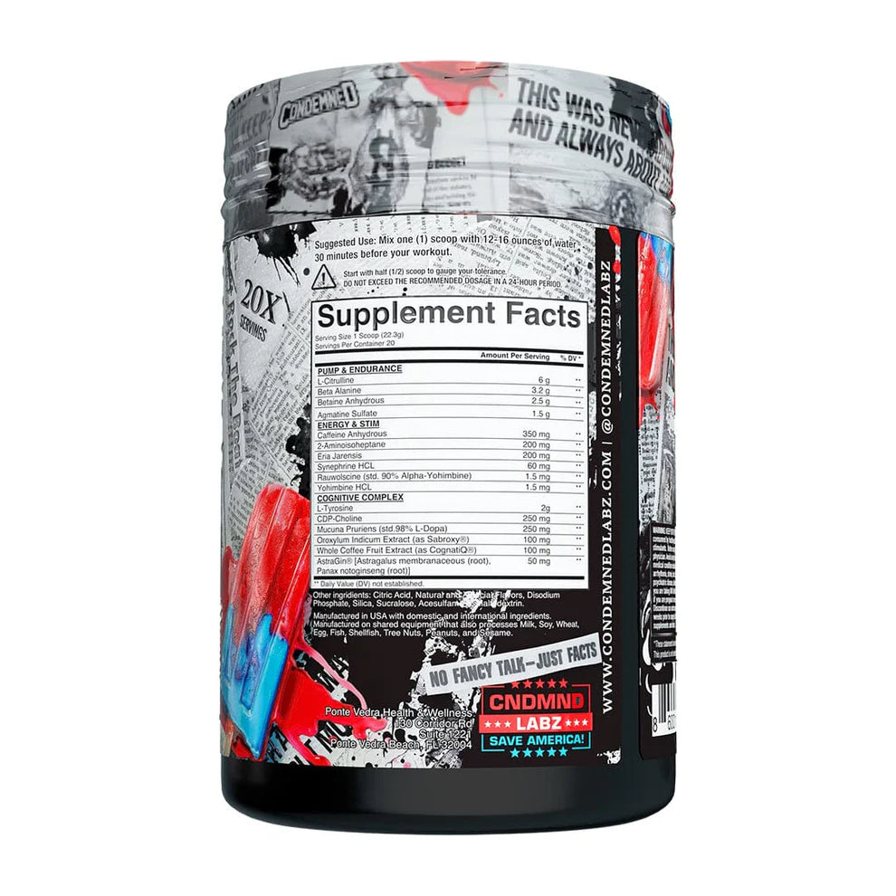 Condemned Labz SOULS 4 SALE High-Stim Pre-Workout