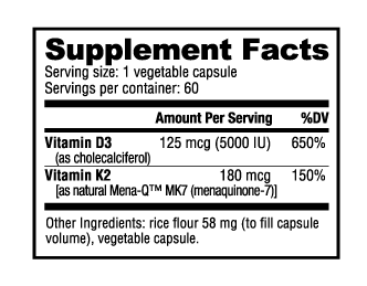 NUTRA BIO VITAMIN D3 5000 IU K2 180mcg