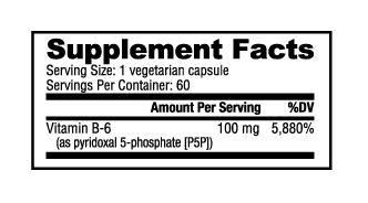 NUTRA BIO VITAMIN B6 P5P 100mg