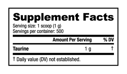 NUTRA BIO TAURINE POWDER 500g