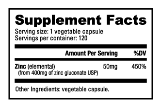 NUTRA BIO ZINC GLUCONATE