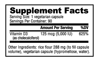 NUTRA BIO VITAMIN D 5000 IU