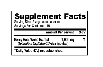 NUTRA BIO Horny Goat Weed (500mg)