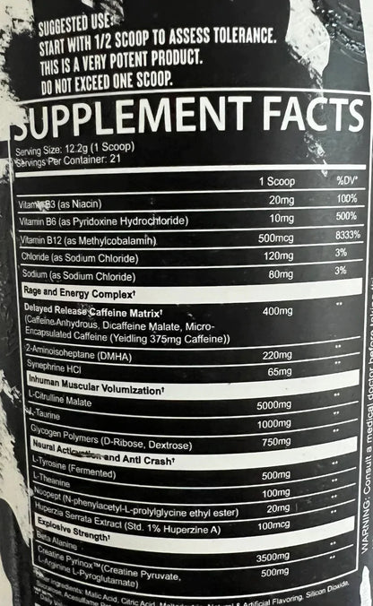 INHUMANE PRE-WORKOUT