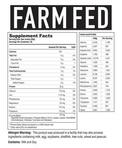 FARM FED PROTEIN // Grass-Fed Whey Protein Isolate